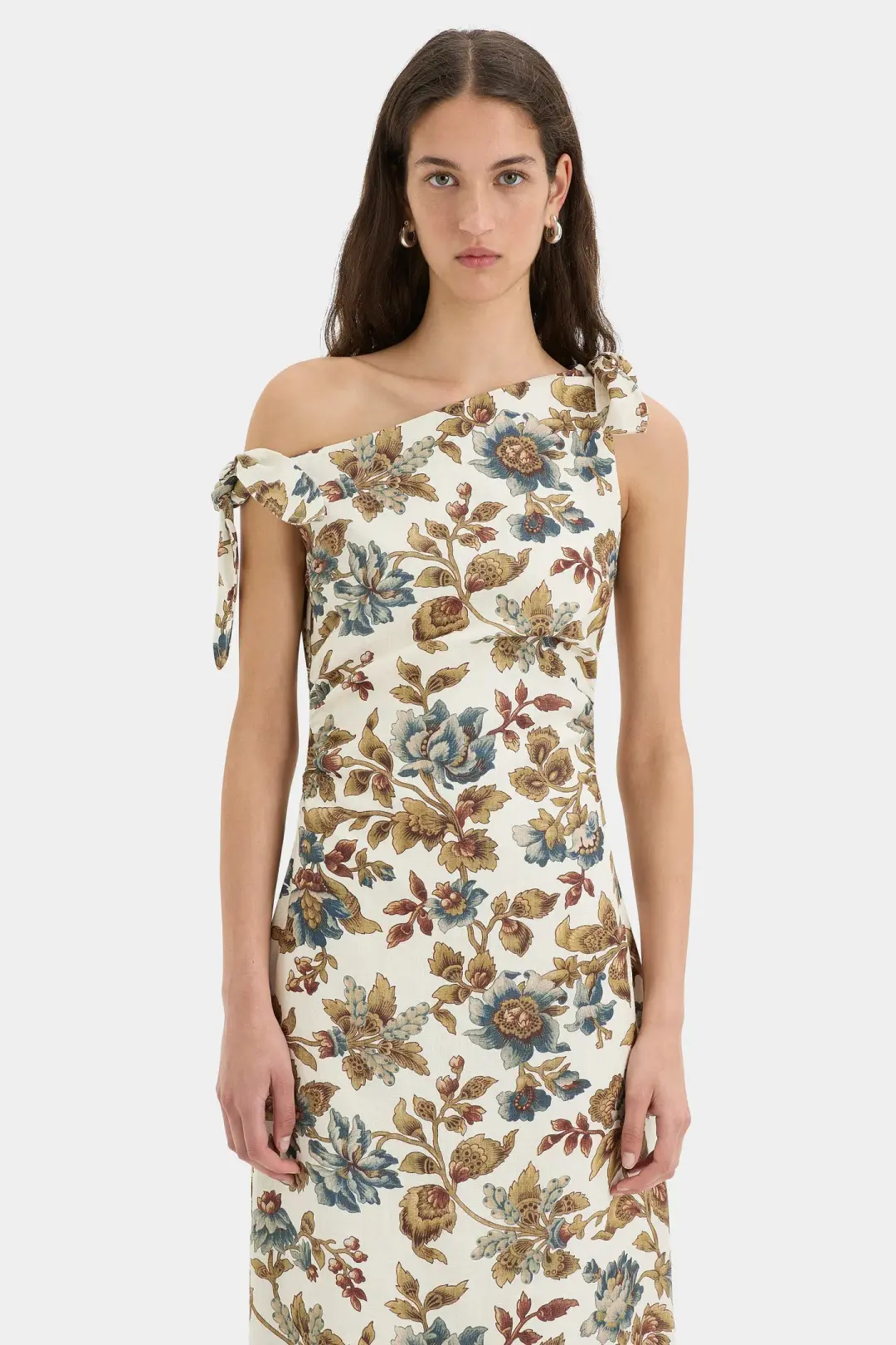 Sir the Label Eleanora Tie Shoulder Dress Viola Print Size 0/Au 6 for rent on The Volte - main image