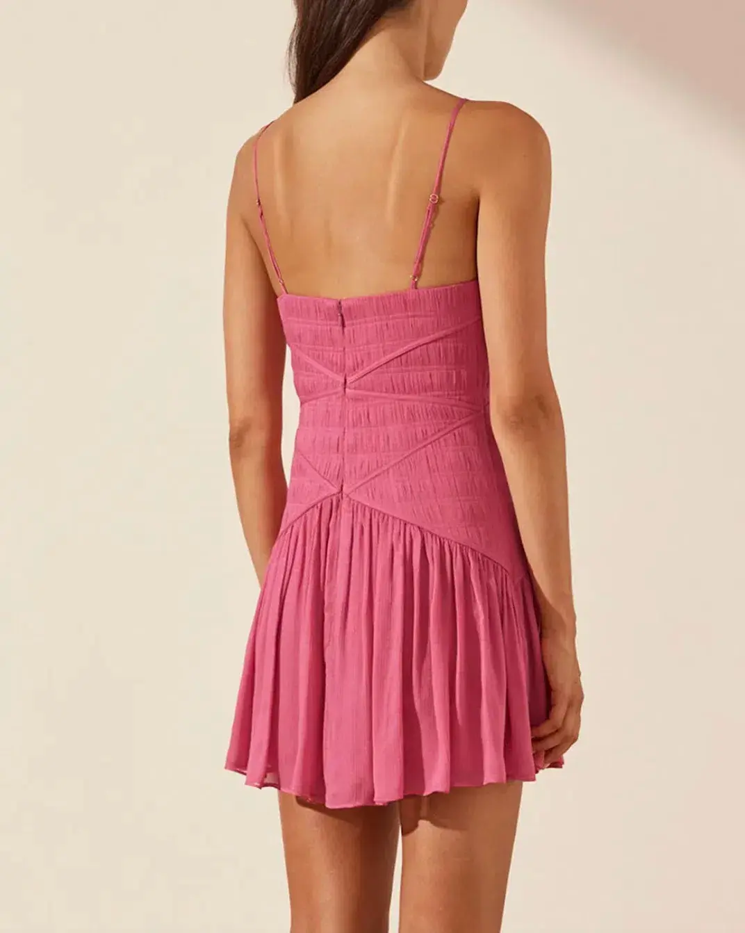 Shona Joy Isola Ruched Bodice Mini Dress Pink Size 8 - Image 5