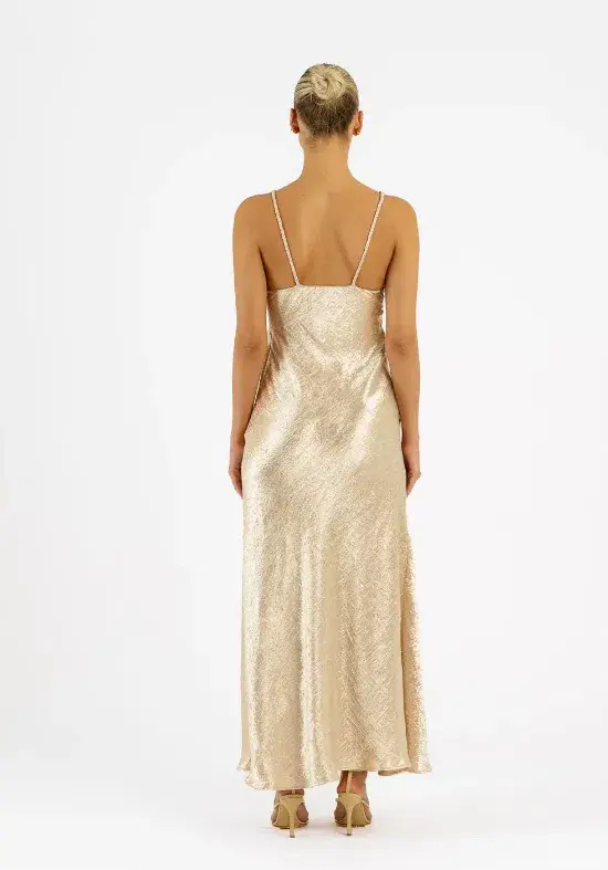 One Fell Swoop Capri Gown In Buttermilk Gold Size 12 - Image 4