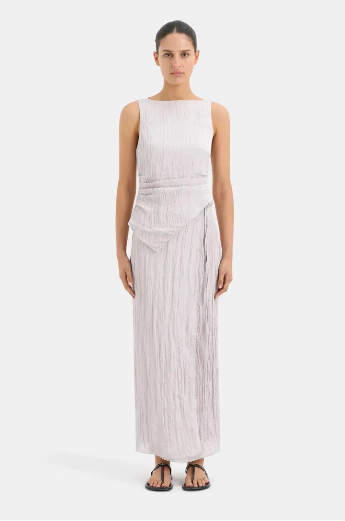 Sir The Label Ligera Top Size 0/Au 6 And Wrap Skirt Size 0p/Au 6P Set Silver - Image 1
