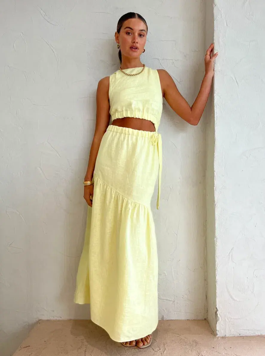 Sir The Label Francesca Dress In Butter Size 1/Au 8  - Image 1