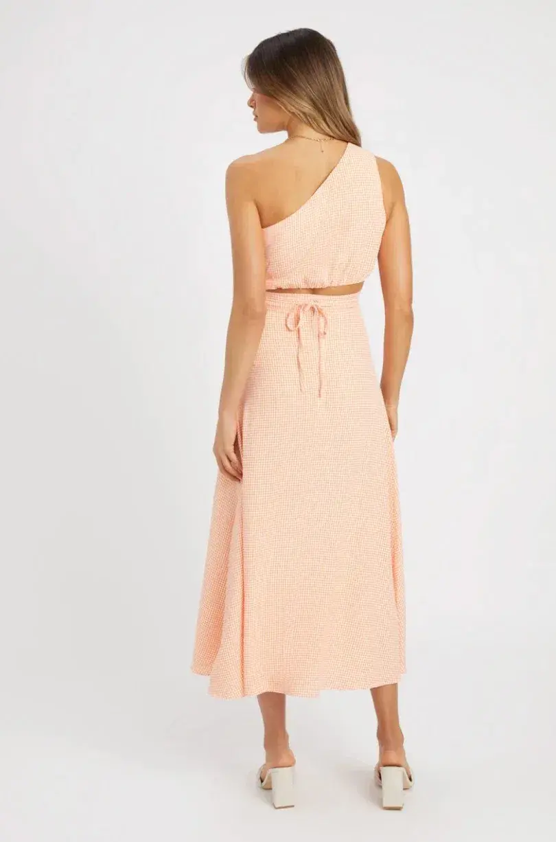 Kookai Brady Top and Skirt  Set Tangerine Print Size 6 - Image 11
