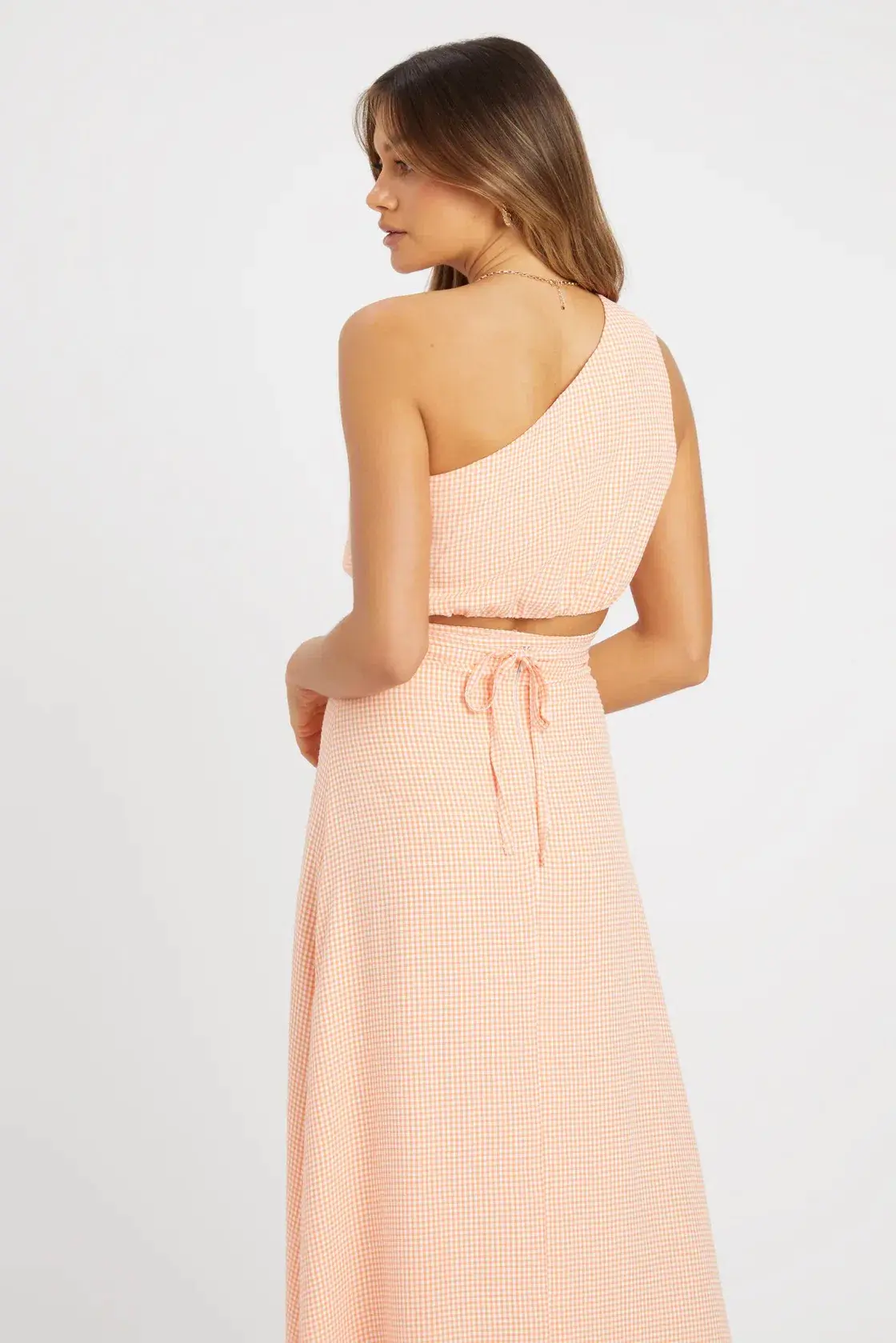 Kookai Brady Top and Skirt  Set Tangerine Print Size 6 - Image 10