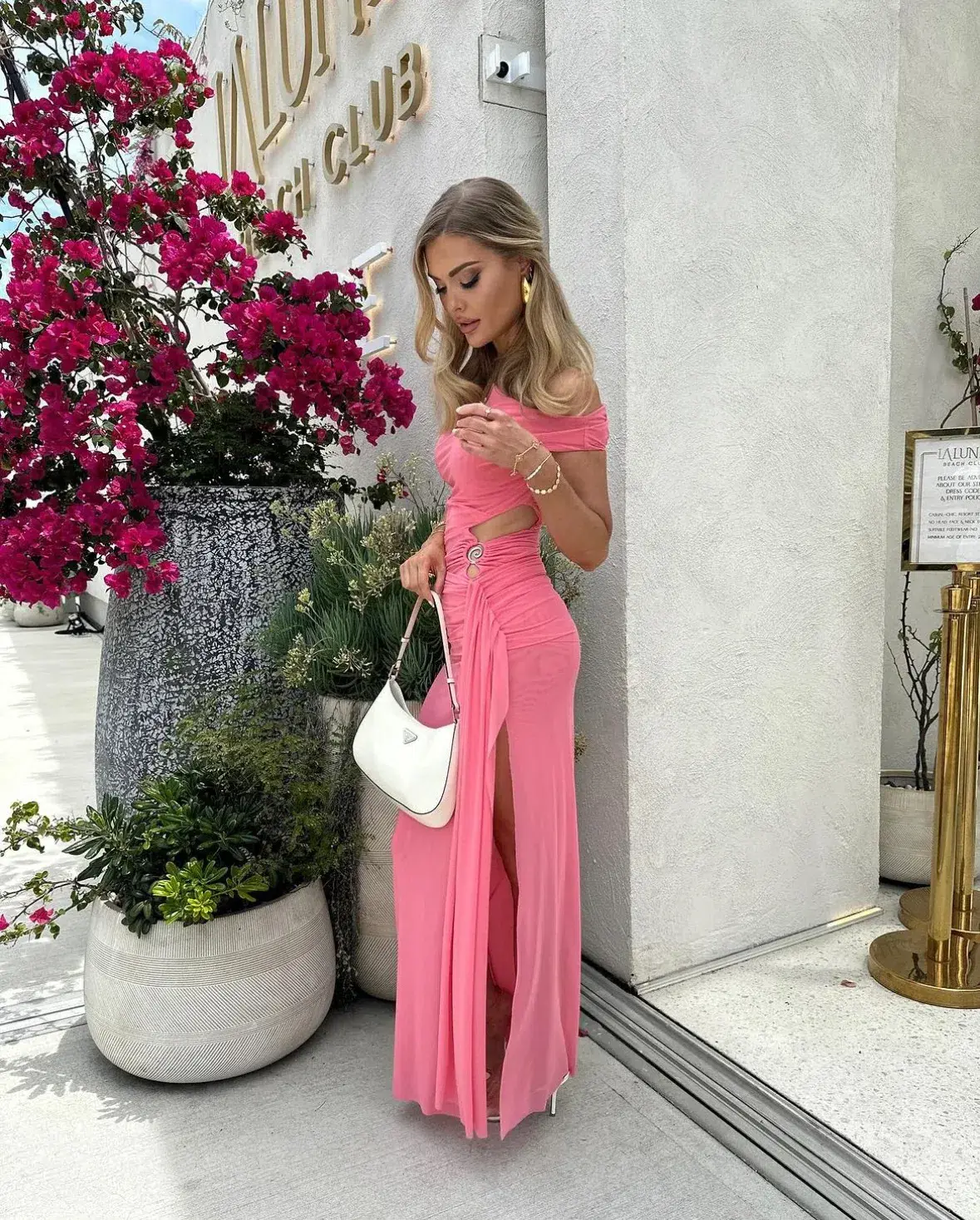 Bec & Bridge Kailani Asym Dress Grapefruit Pink Size 6 - Image 3