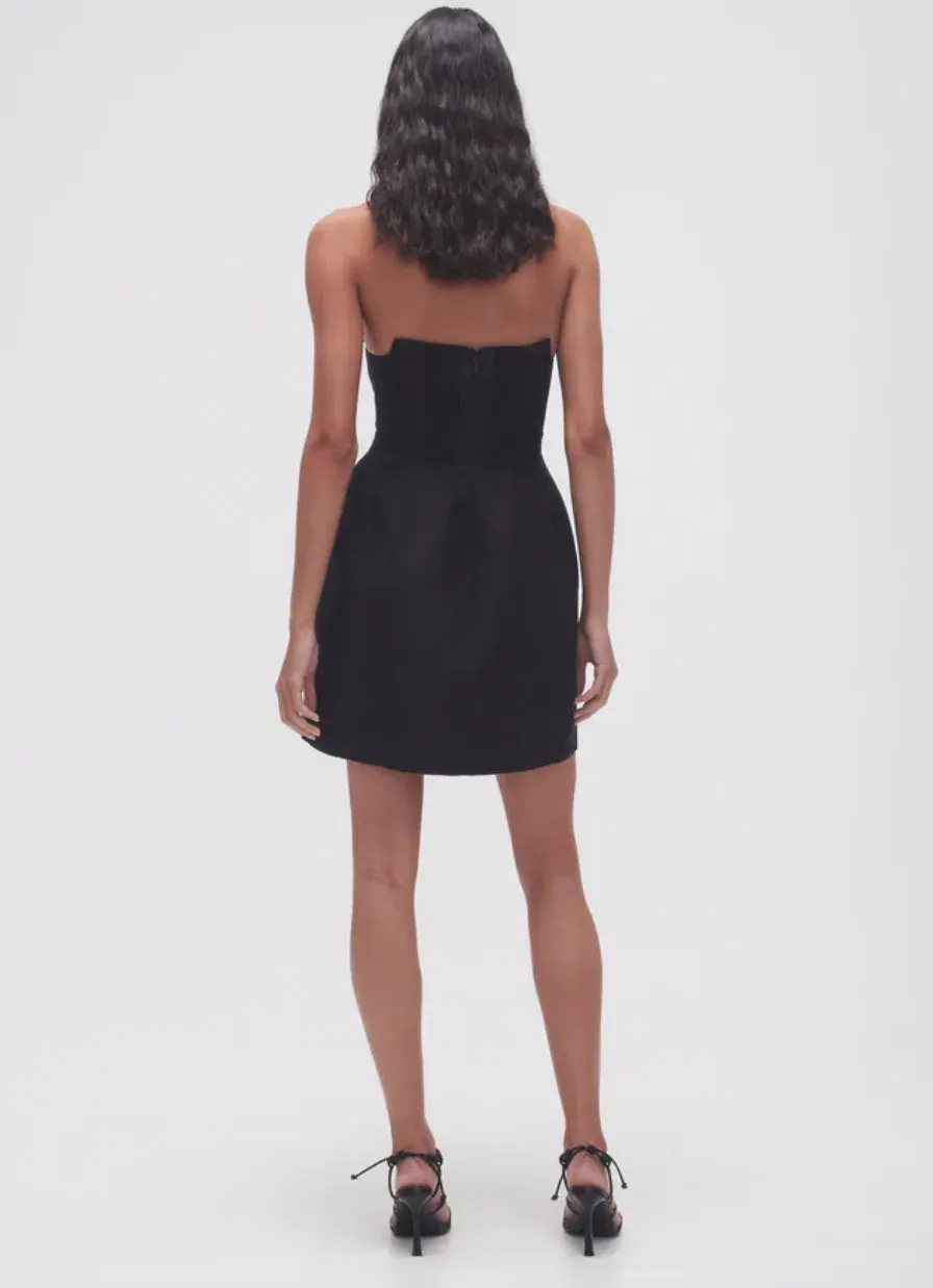 Aje Baret Strapless Mini Dress Black Size 8  - Image 3