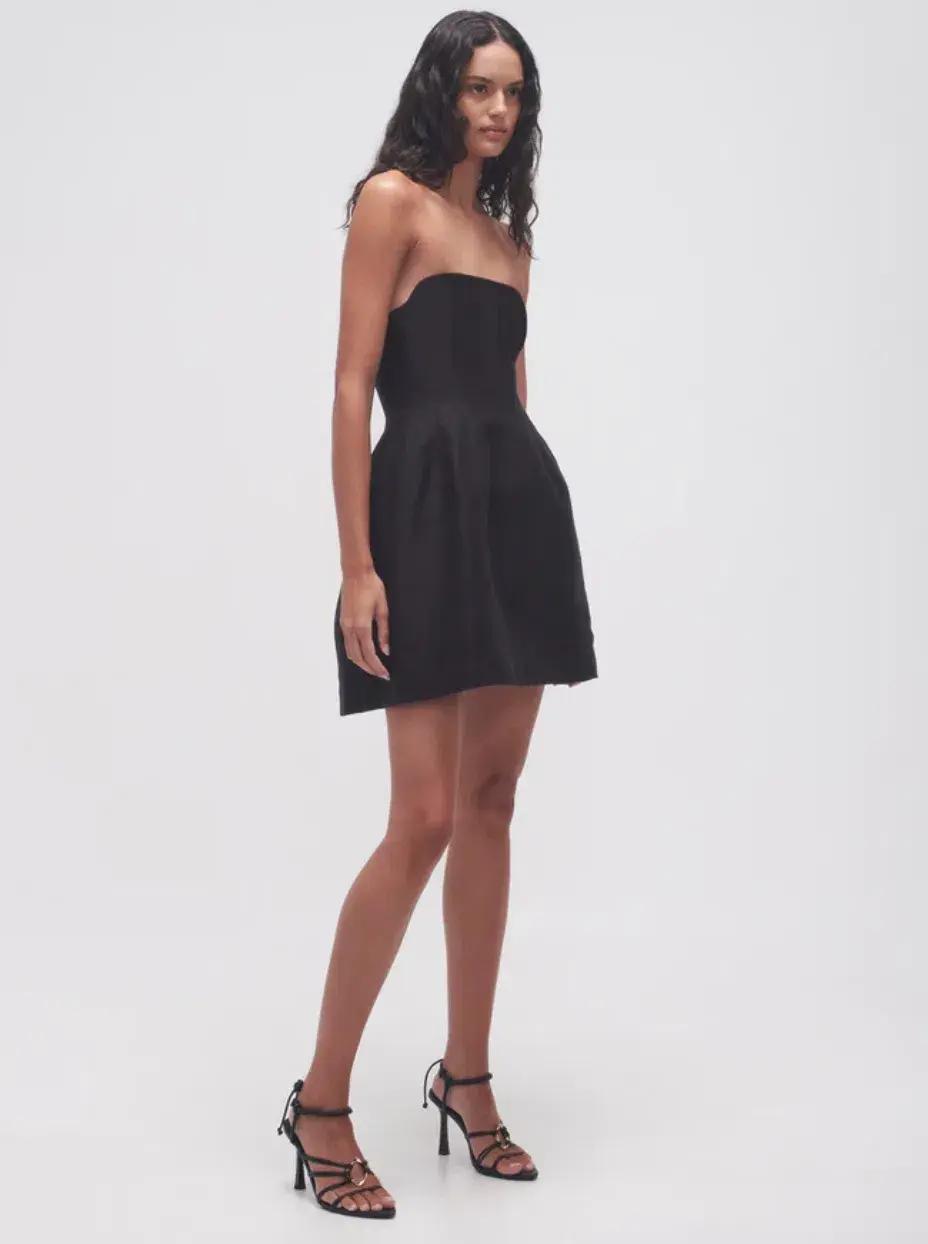 Aje Baret Strapless Mini Dress Black Size 8  - Image 4