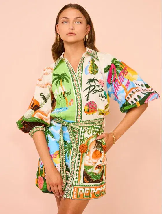 Alemais Paradiso Mini Dress In Multi Size 12 for rent on The Volte - main image