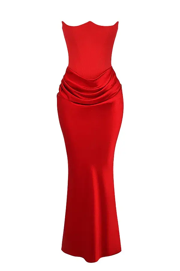 House of CB Persephone Scarlet Red Size M/ AU 10 - Image 4