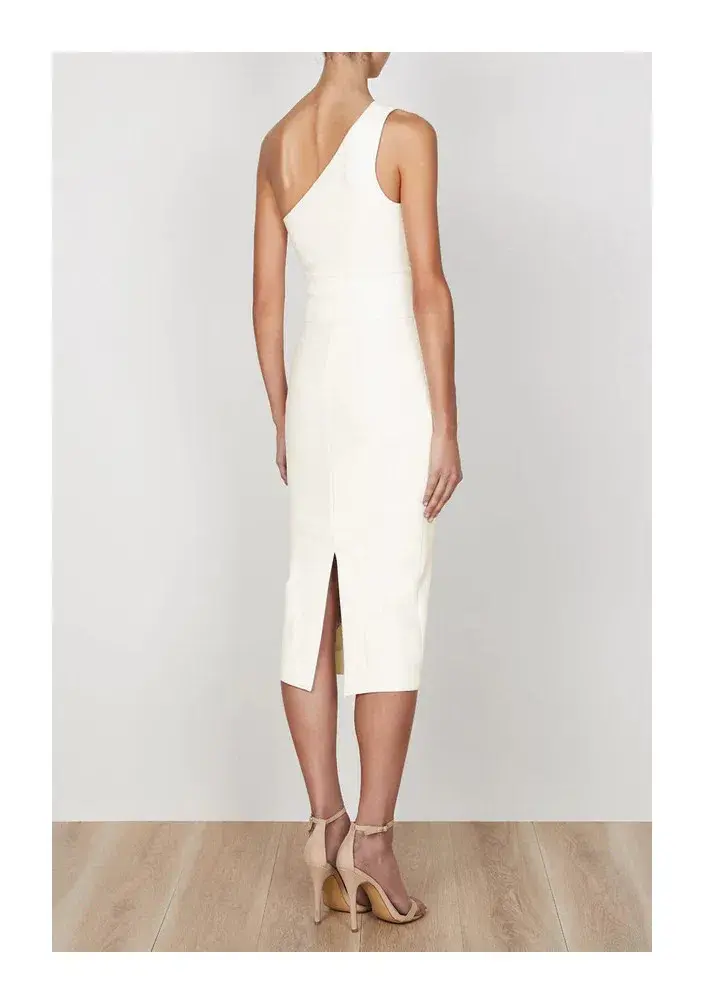 Shona Joy Lucy One Shouldered Mini Dress Ivory Size 10 - Image 2