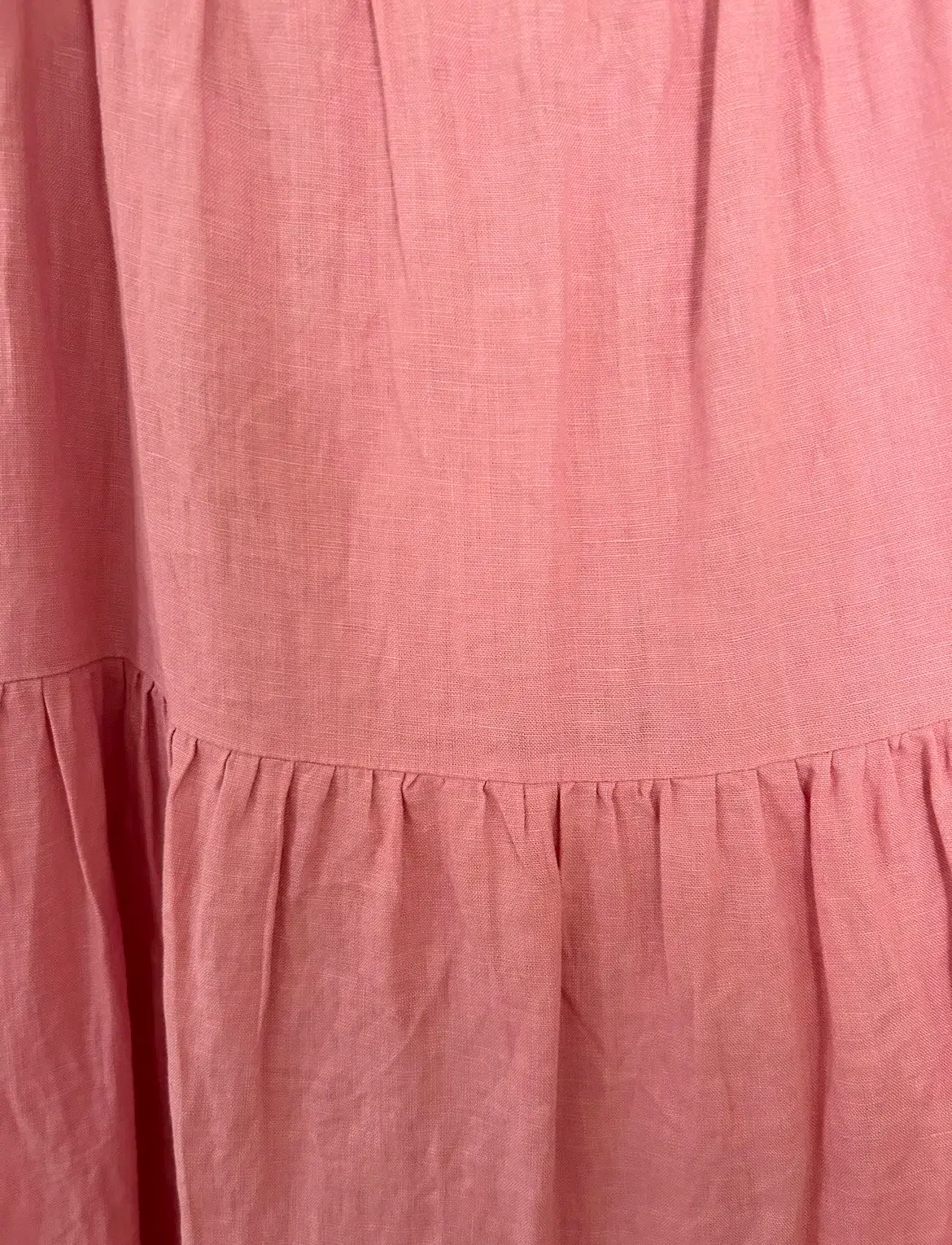 Aere Linen Tie Strap Dress Pink Size 8 - Image 6