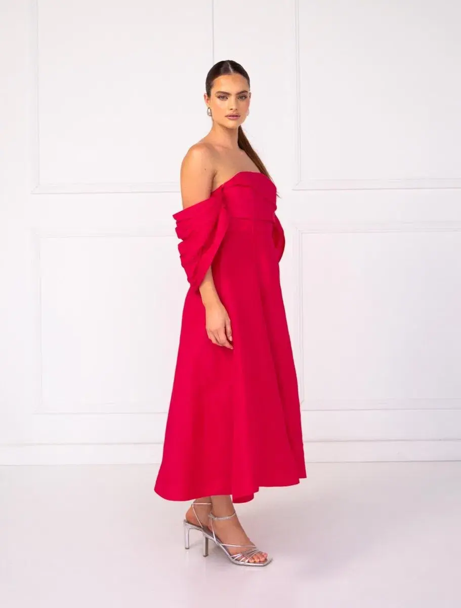 Talulah Dahlia Midi Dress Pink Size 14 - Image 2