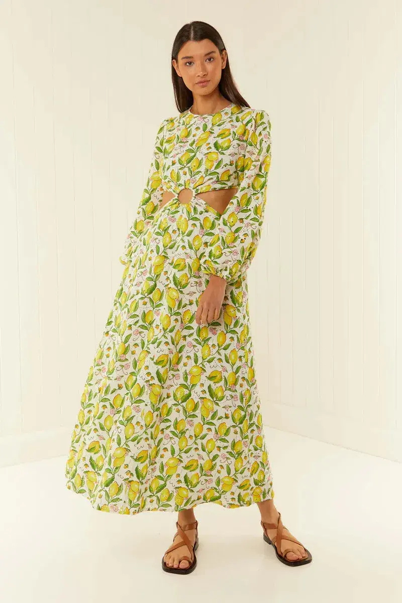 Palm Noosa Domino Dress Lemons Size 10 - Image 1