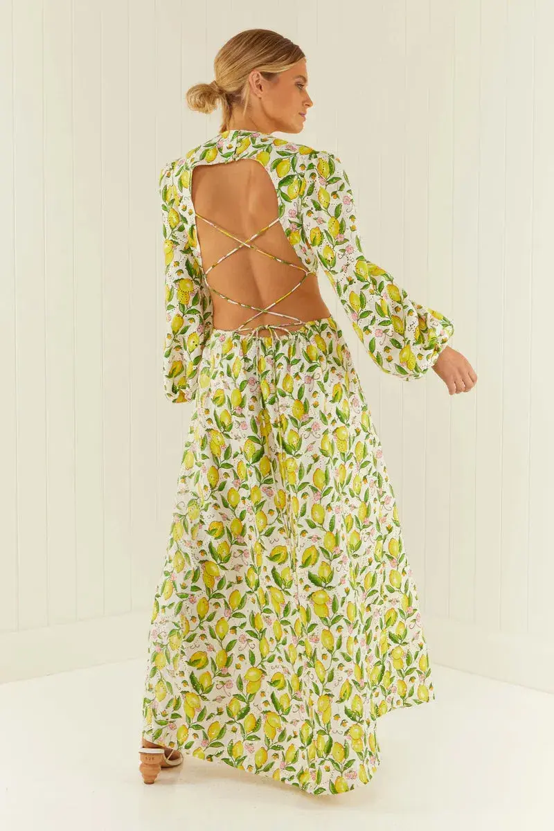Palm Noosa Domino Dress Lemons Size 10 - Image 2