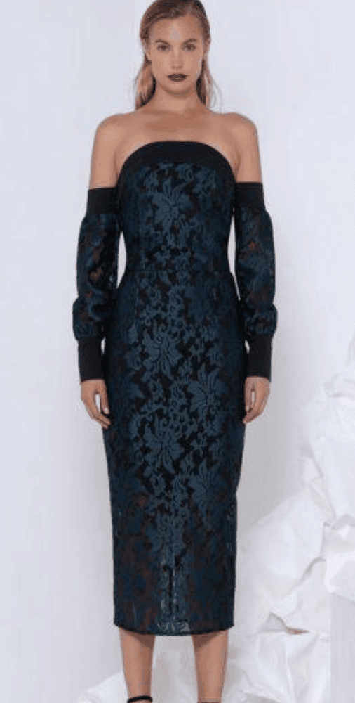 Premonition Florica Long Sleeve Green Dress size 10 for rent on The Volte - main image