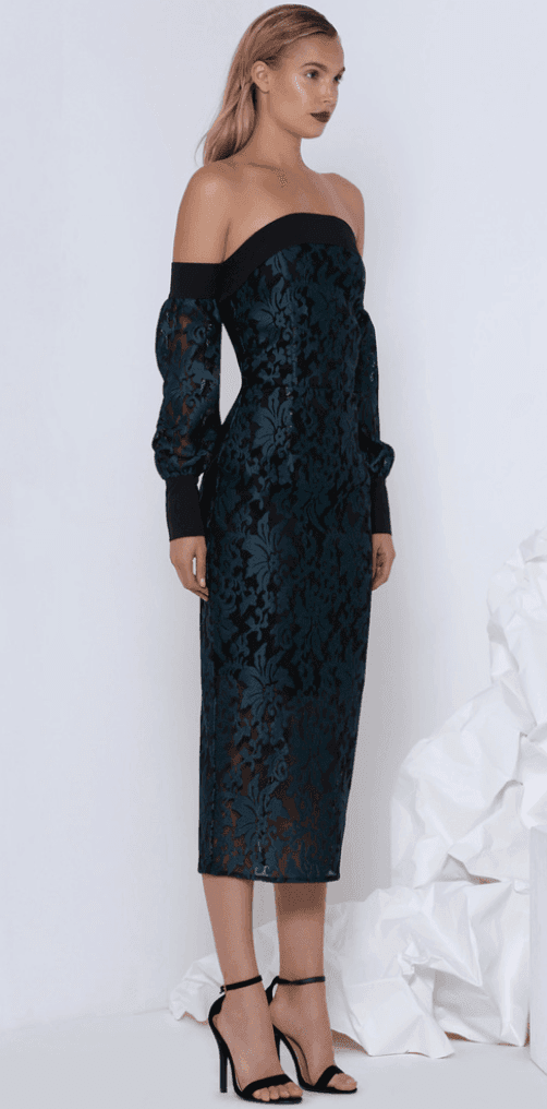 Premonition Florica Long Sleeve Green Dress size 10 for rent on The Volte - main image