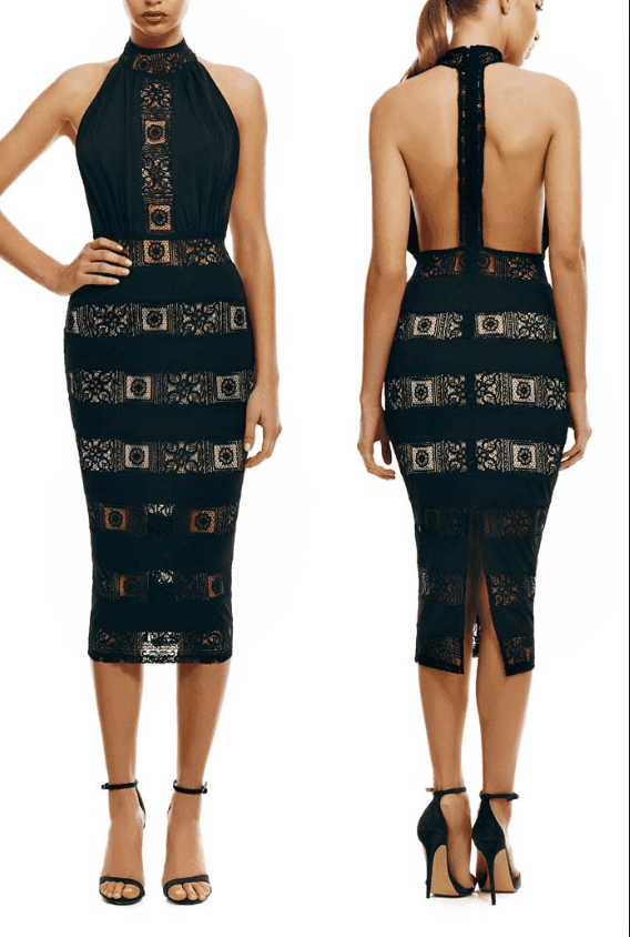 MISHA Portia Black Dress Size 8 - Image 2