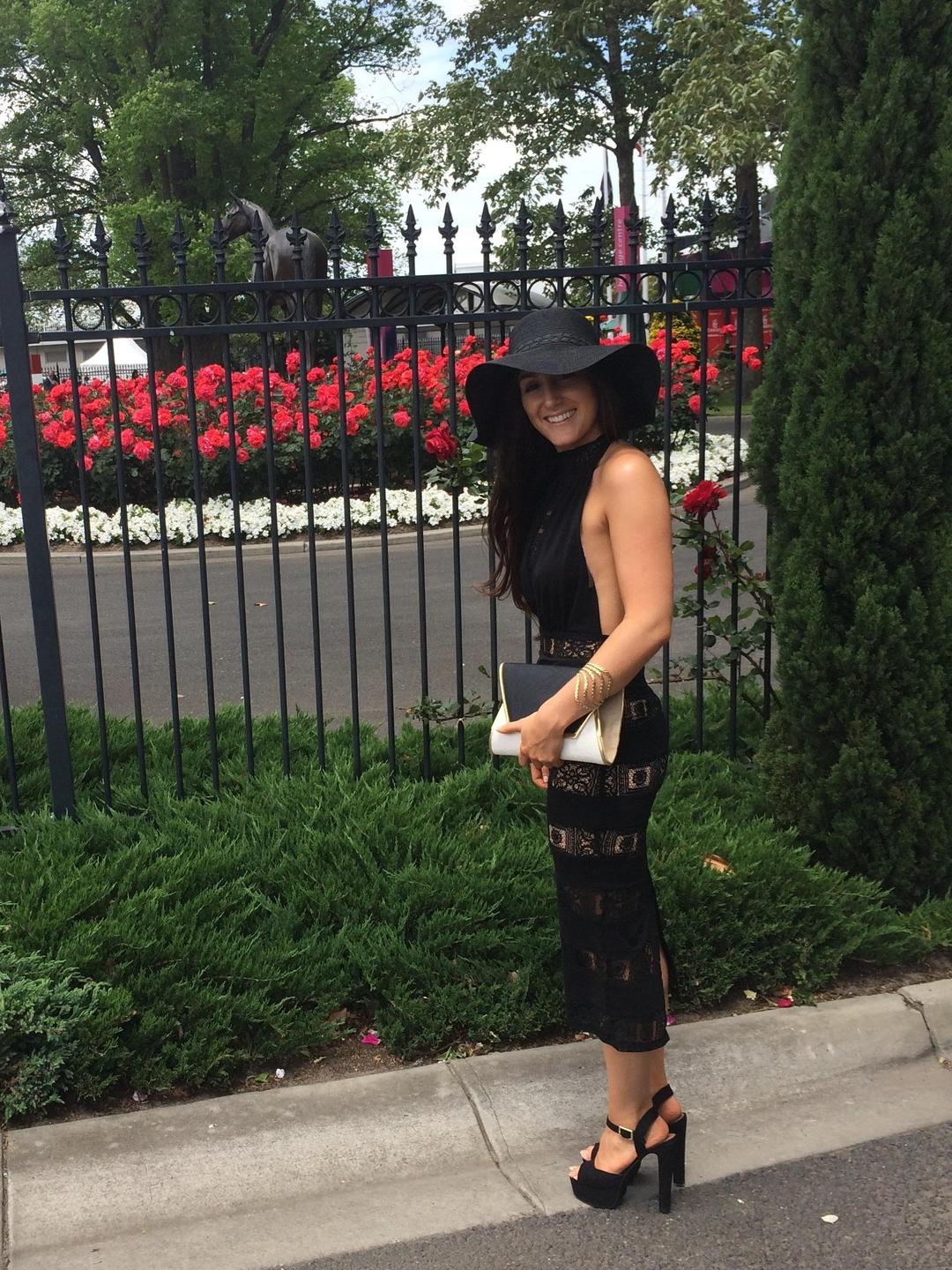 MISHA Portia Black Dress Size 8 for rent on The Volte - main image