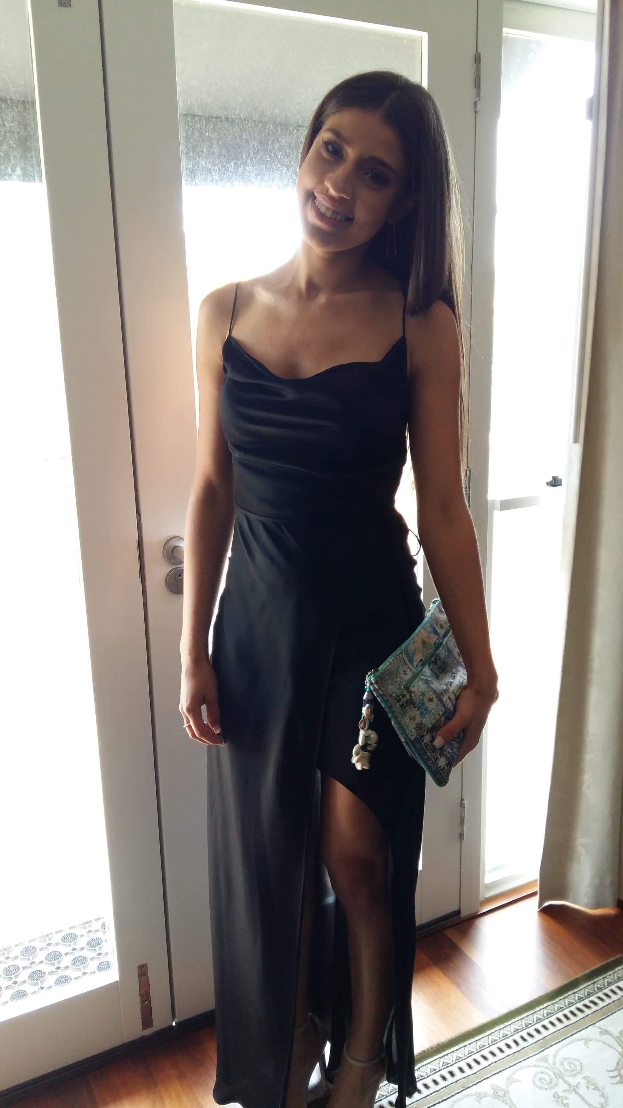 Winona Zetian Cowl Neck Maxi Dress Black 8 - Image 2