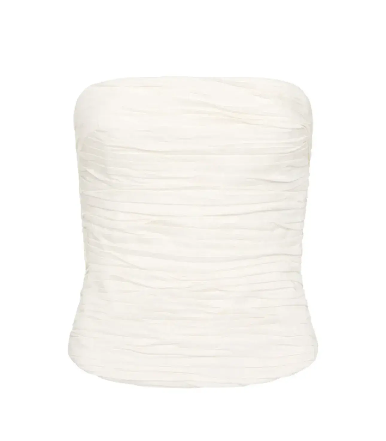 Aje Sunbeam Ruched Bustier and Cosmos Tiered Maxi Skirt Set Ivory Size 6 - Image 6