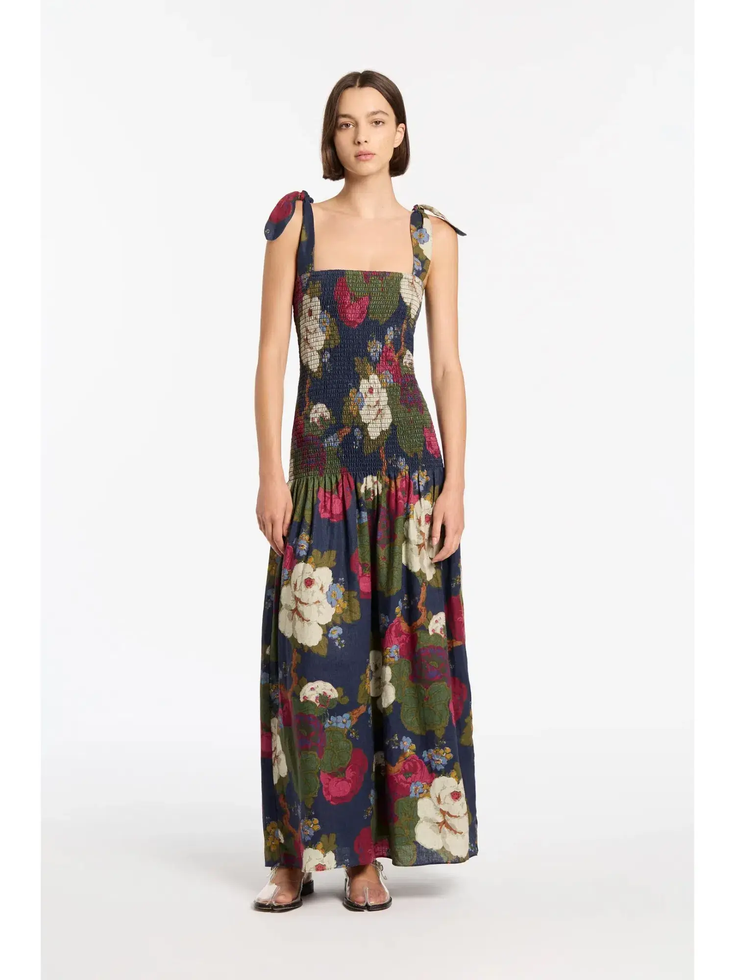 Sir The Label Francesca Shirred Maxi Dress Garcia Floral Print Size 1 / AU 8 - Image 1