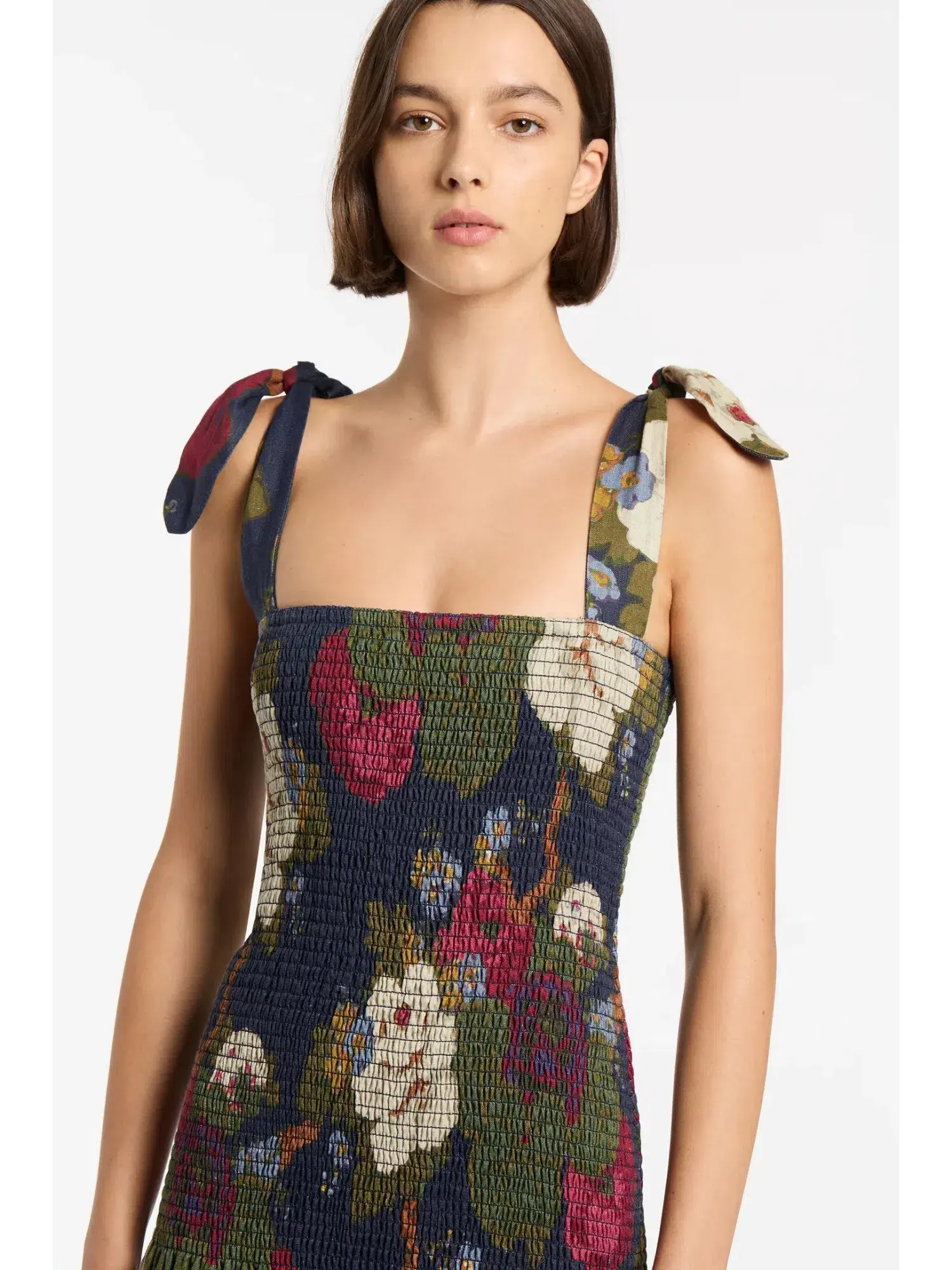 Sir The Label Francesca Shirred Maxi Dress Garcia Floral Print Size 1 / AU 8 - Image 2