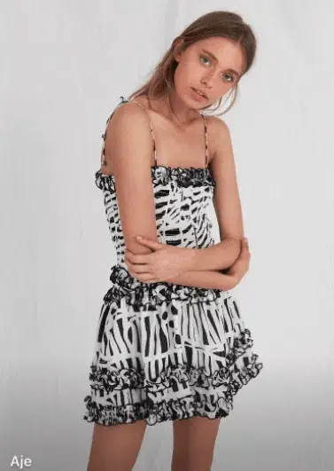 Aje Tribola Dress Print Size 6 - Image 2