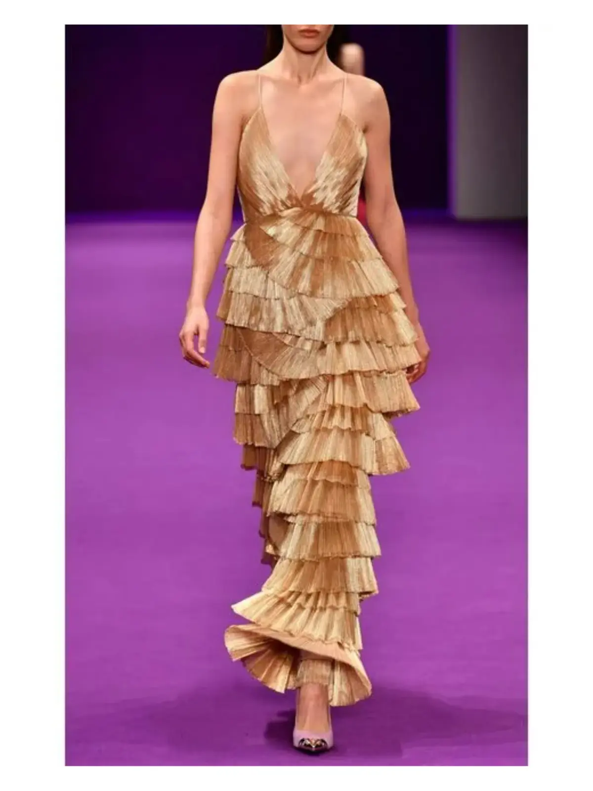Alice McCall Making Me Tiered Ruffle Gown Blush Size XS / AU 6 - Image 2