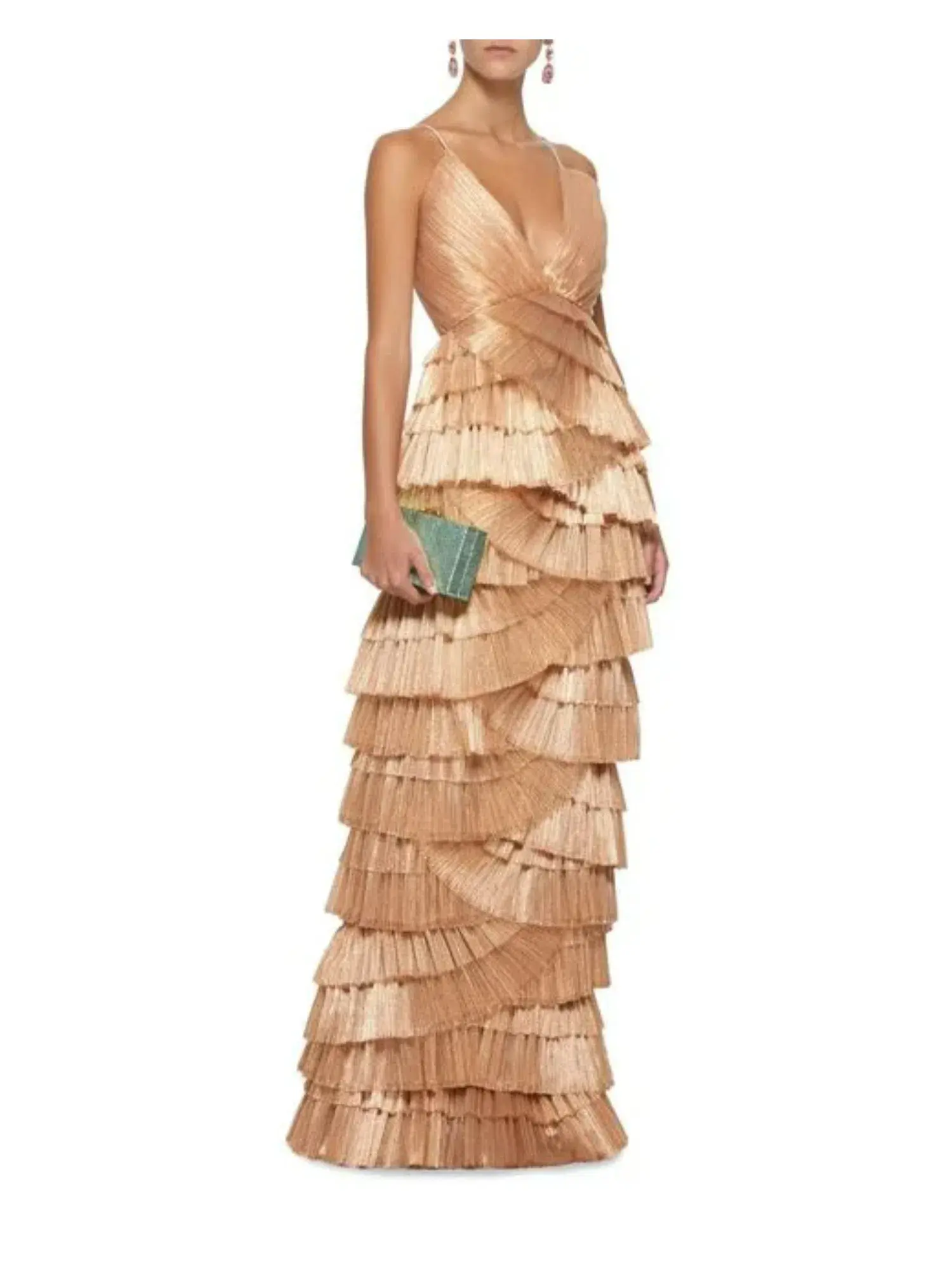 Alice McCall Making Me Tiered Ruffle Gown Blush Size XS / AU 6 - Image 1