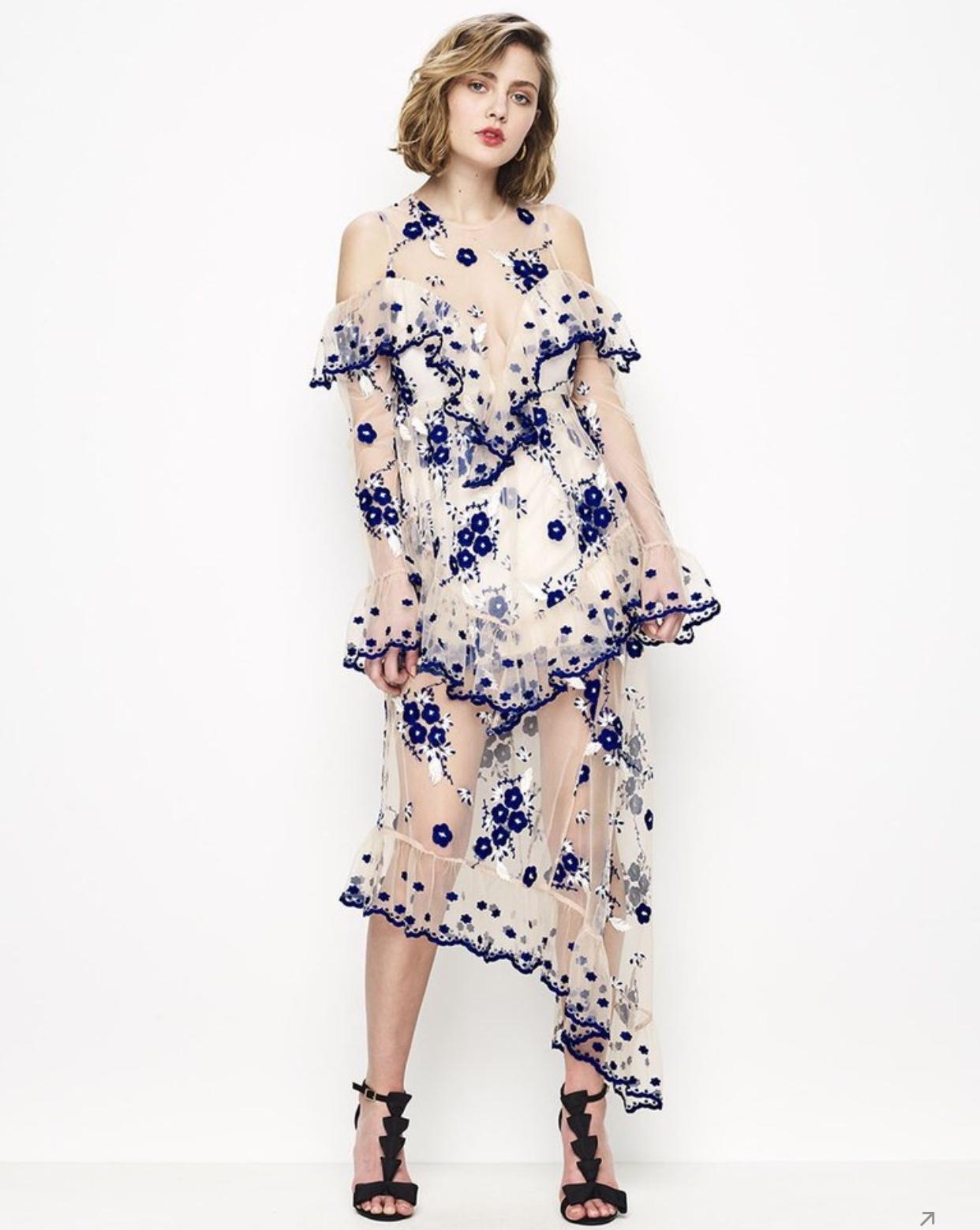 Alice McCall Mirage Gown Nude Blue Size 12 - Image 1
