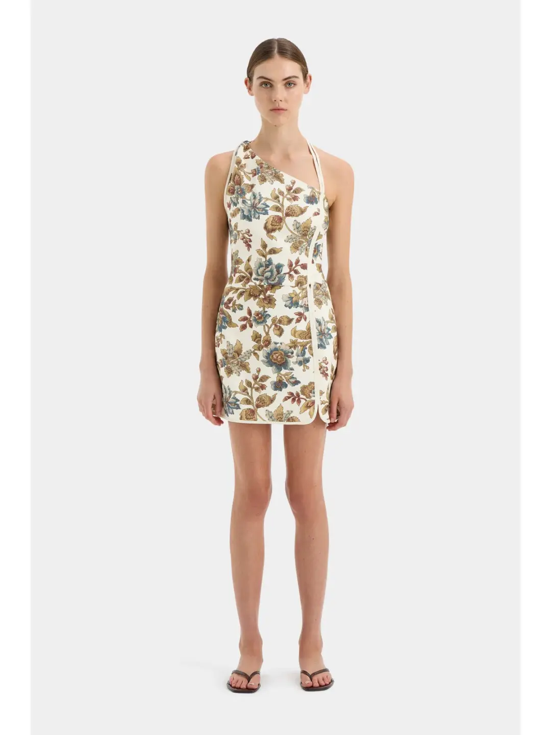 Sir the Label Eleanora Asymmetric Mini Dress in Viola Print Size 1 / AU 8 for rent on The Volte - main image