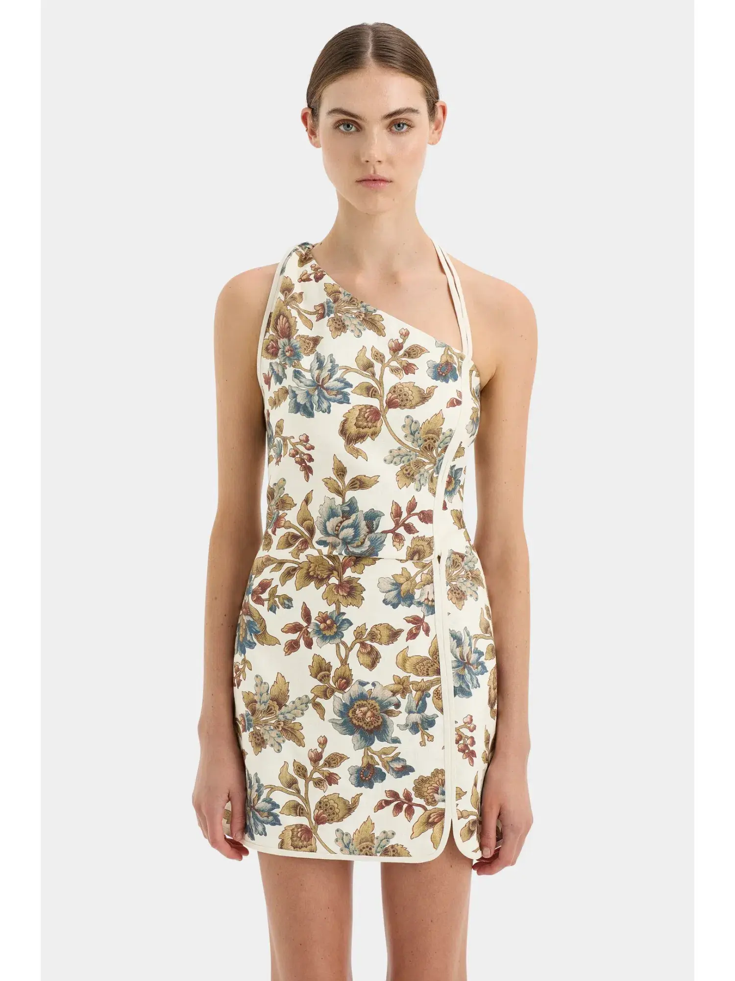 Sir the Label Eleanora Asymmetric Mini Dress in Viola Print Size 1 / AU 8 - Image 2