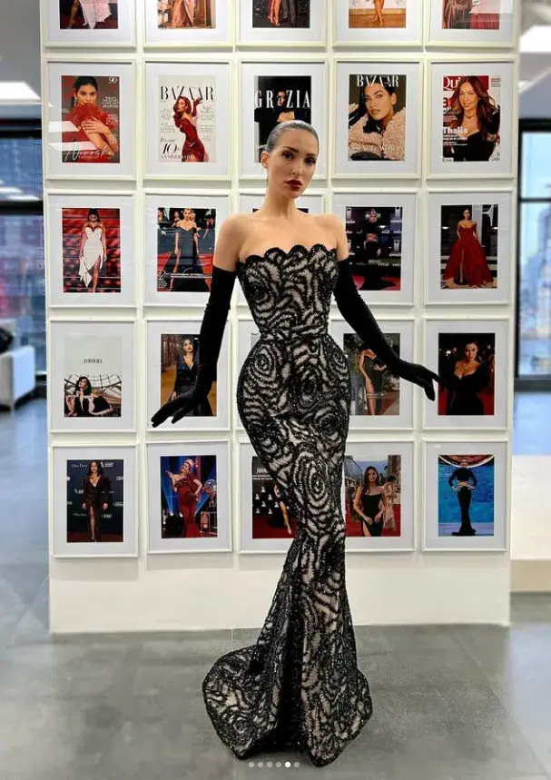 Lia Stublla Strapless Sequin Gown Black Size S / AU 8 - Image 2