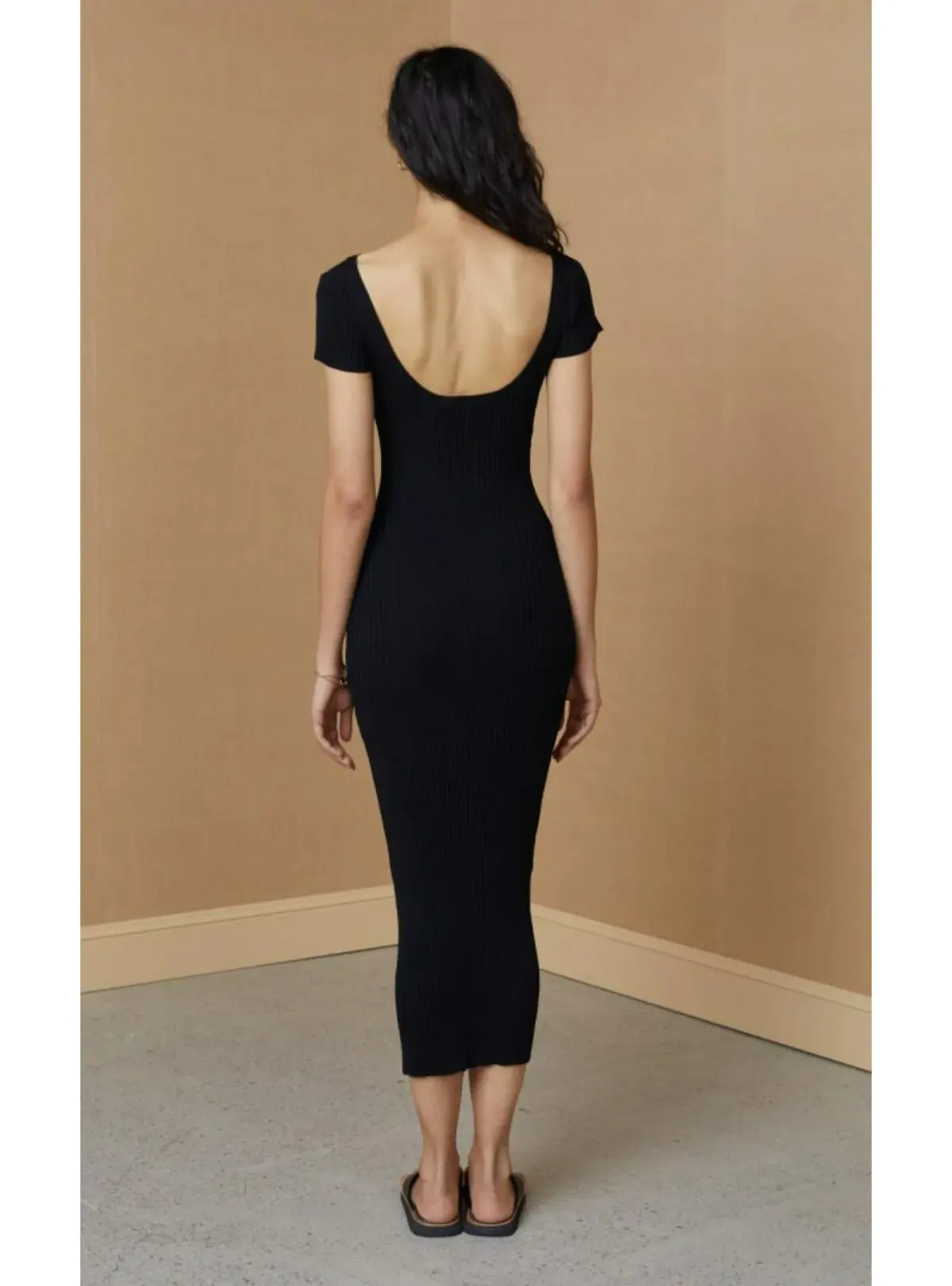 Bec & Bridge Elle Cut Out Midi Black Size AU 8 - Image 2