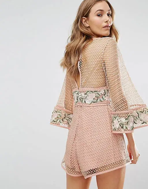 Alice McCall All Eyes On You Playsuit Antique Rose Size 4 - Image 4