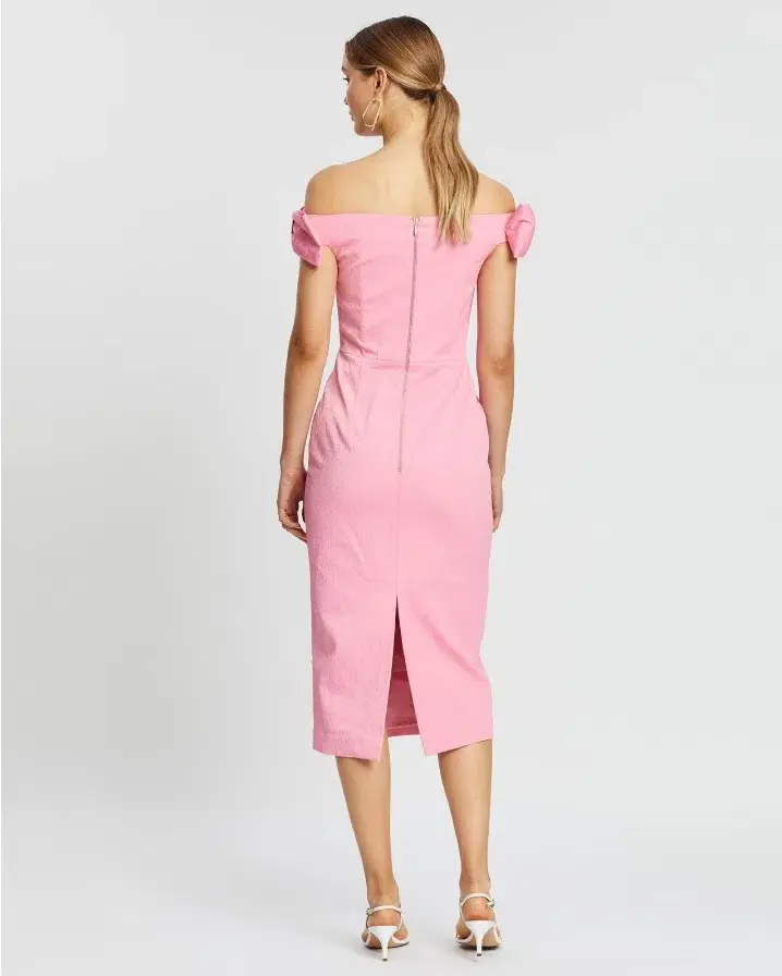 Rebecca Vallance Winslow Midi Dress Pink Size 14 - Image 3