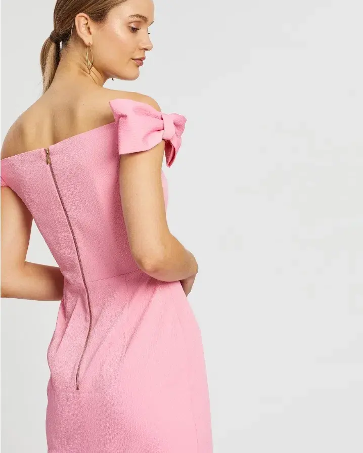 Rebecca Vallance Winslow Midi Dress Pink Size 14 - Image 4