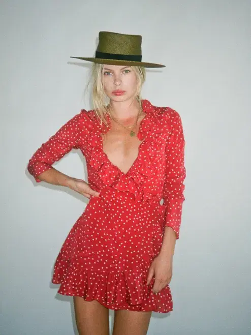 Realisation Par Alexandra Mini Dress Red Star Size XXS / Au 4 - Image 1