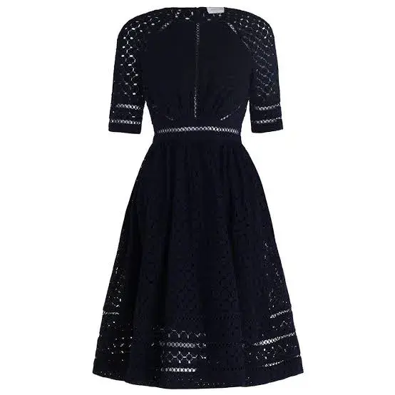 Zimmermann Roamer Day Dress Black  Broderie Anglaise Size 3/Au 14 - Image 1