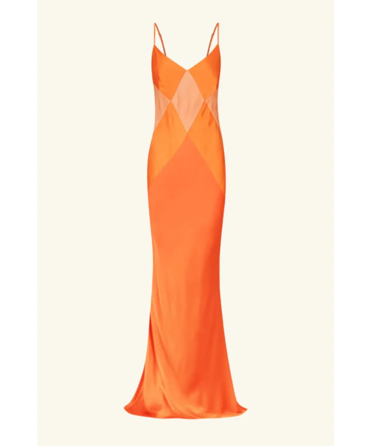 Shona Joy Mia Contrast Spliced Maxi Dress Red Orange/Hibiscus Size AU 10 - Image 4
