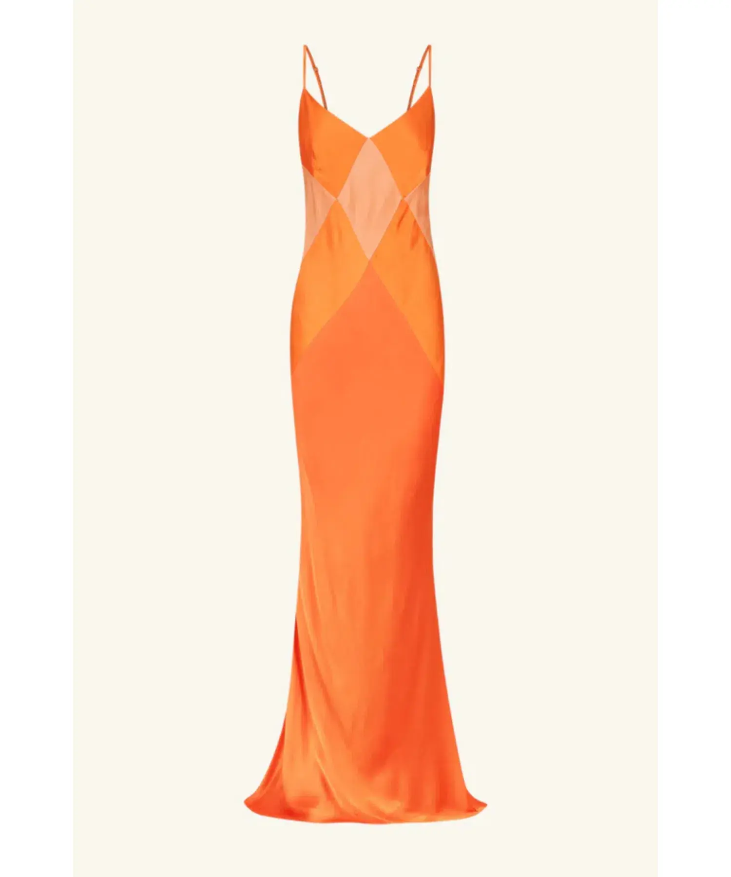 Shona Joy Mia Contrast Spliced Maxi Dress Red Orange/Hibiscus Size AU 10 - Image 4