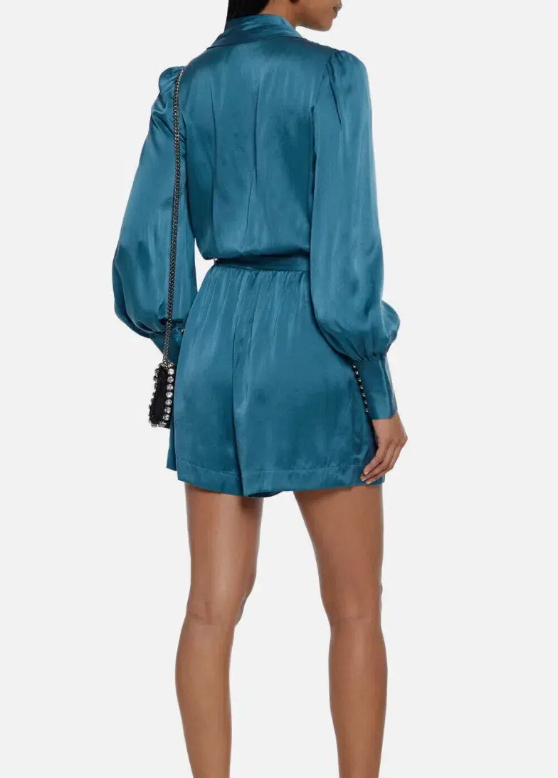 Zimmerman Wrap Playsuit in Teal Size 2 / AU 12 - Image 3