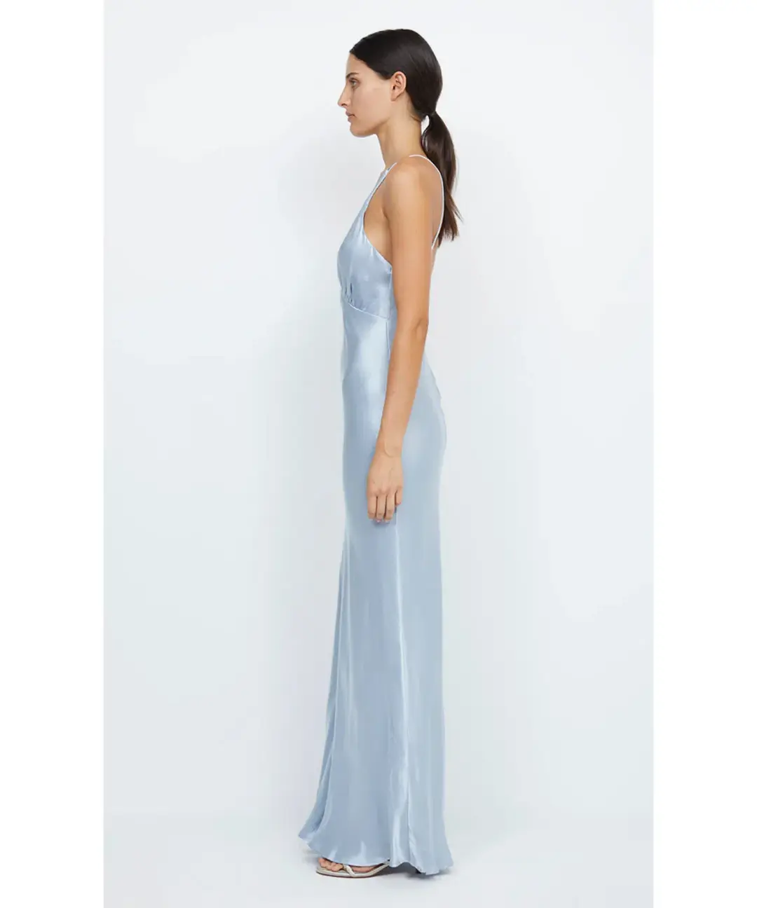 Bec & Bridge Moon Dance Maxi V Dress Dusty Blue Size AU 10 for rent on The Volte - main image