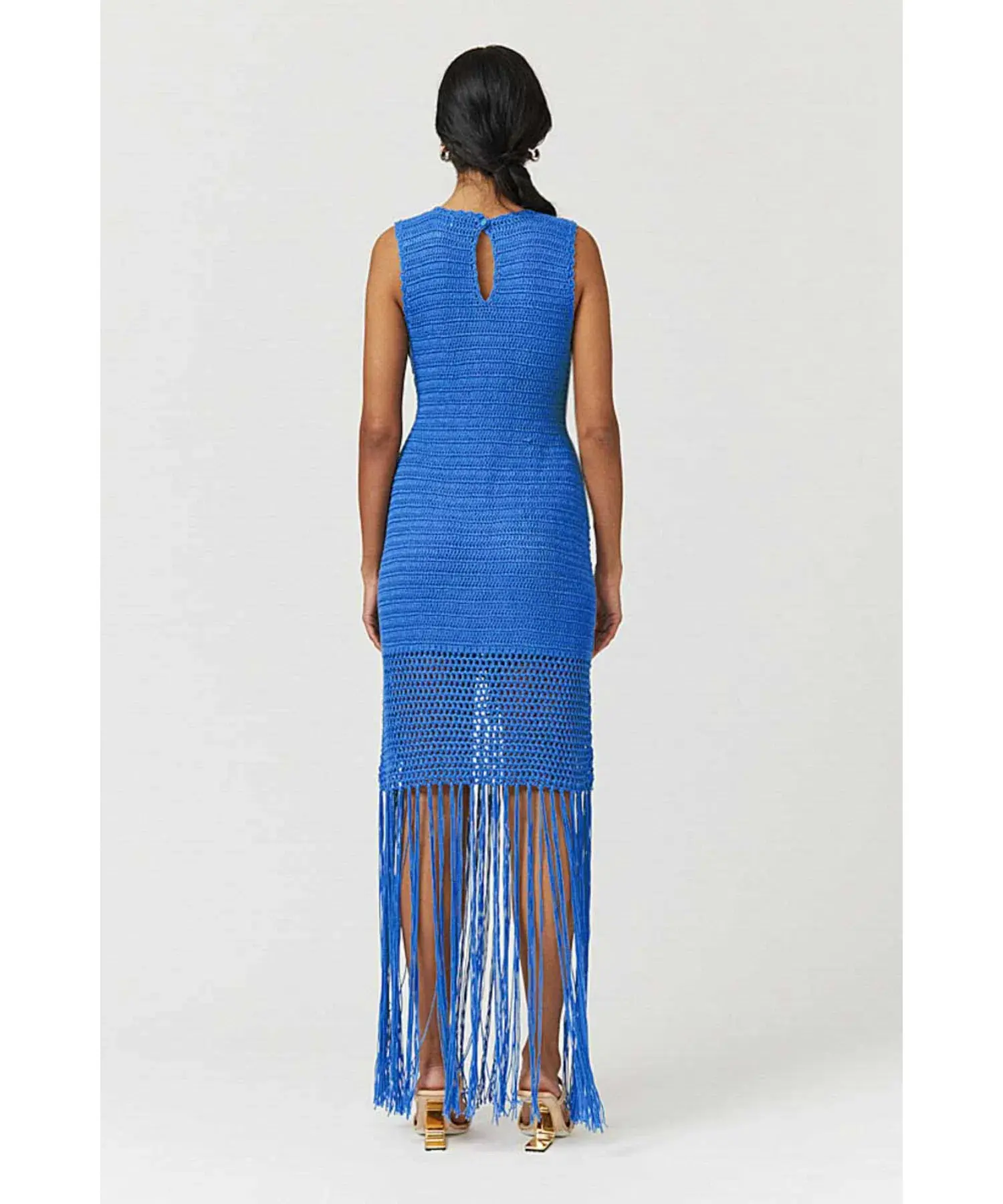 Suboo Elvira Crochet Dress Blue Size 6 - Image 3