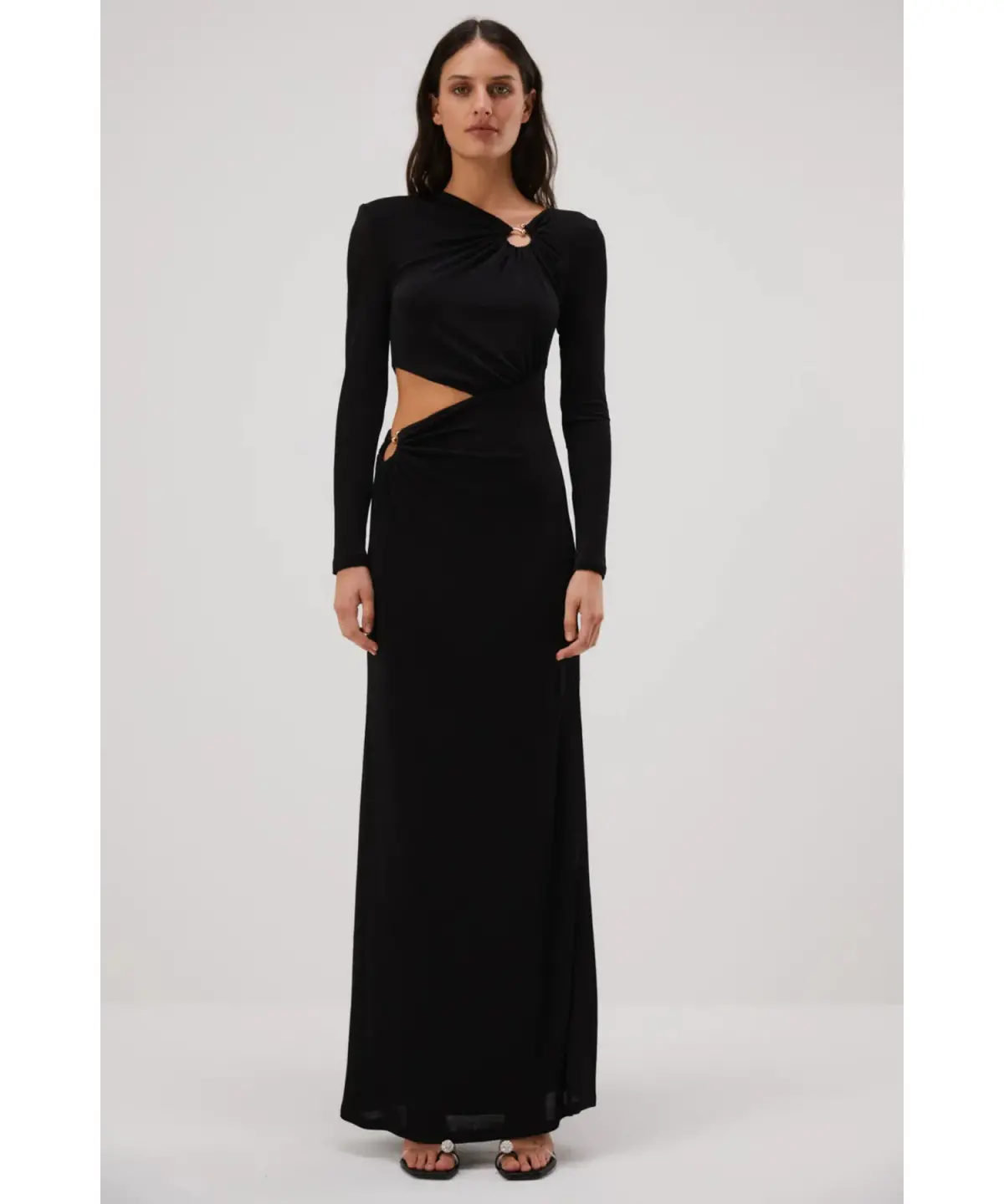Misha Akari Floor Length Gown Black Size 6/XS - Image 1
