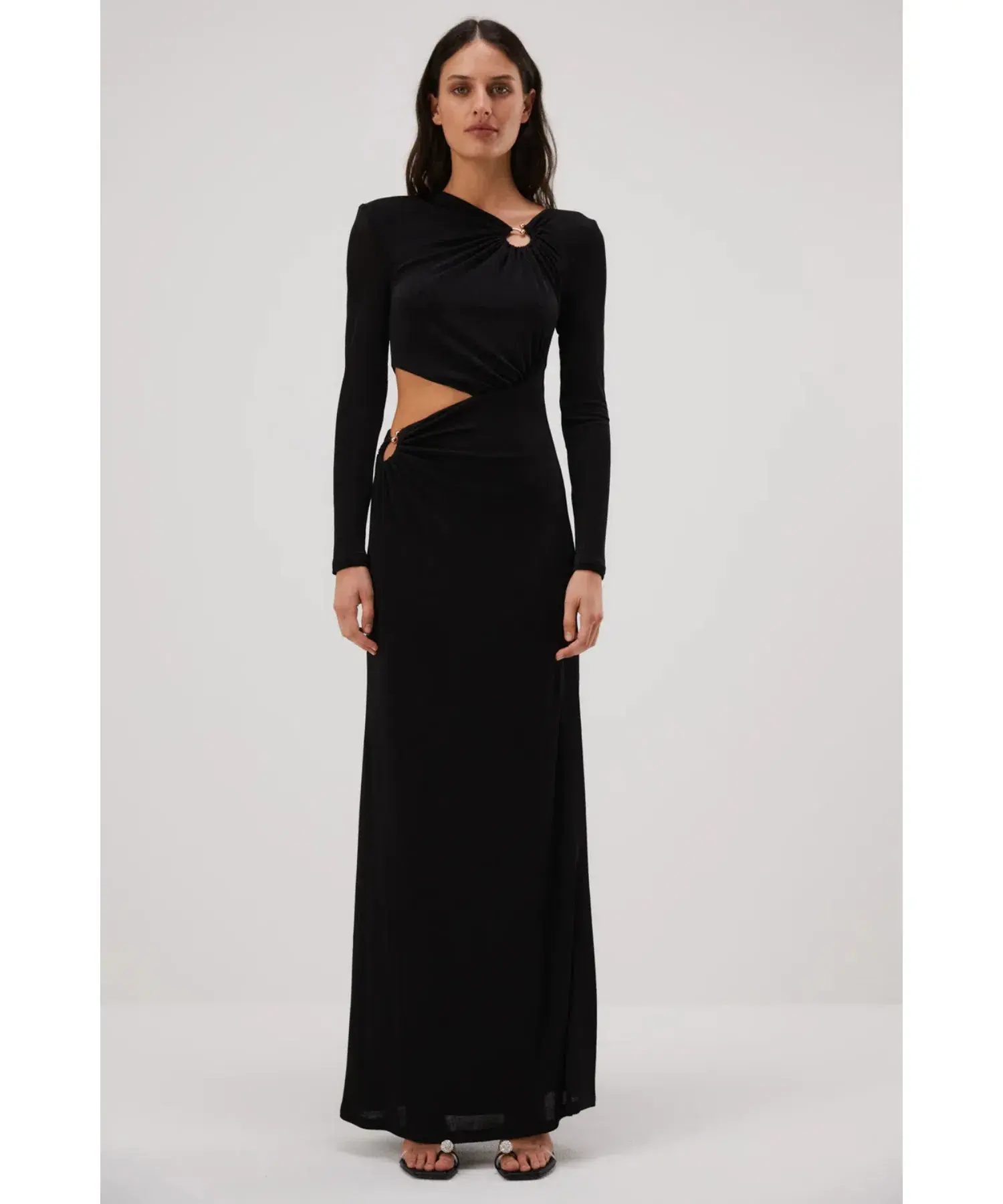 Misha Akari Floor Length Gown Black Size 6/XS - Image 1