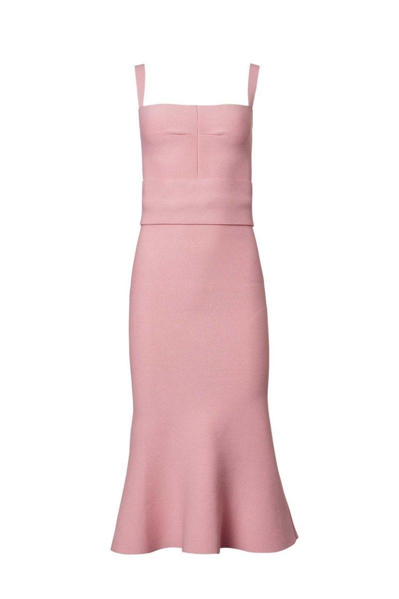 Scanlan Theodore Crepe Knit Bralette Dress Pink Size S / Au 8 for rent on The Volte - main image