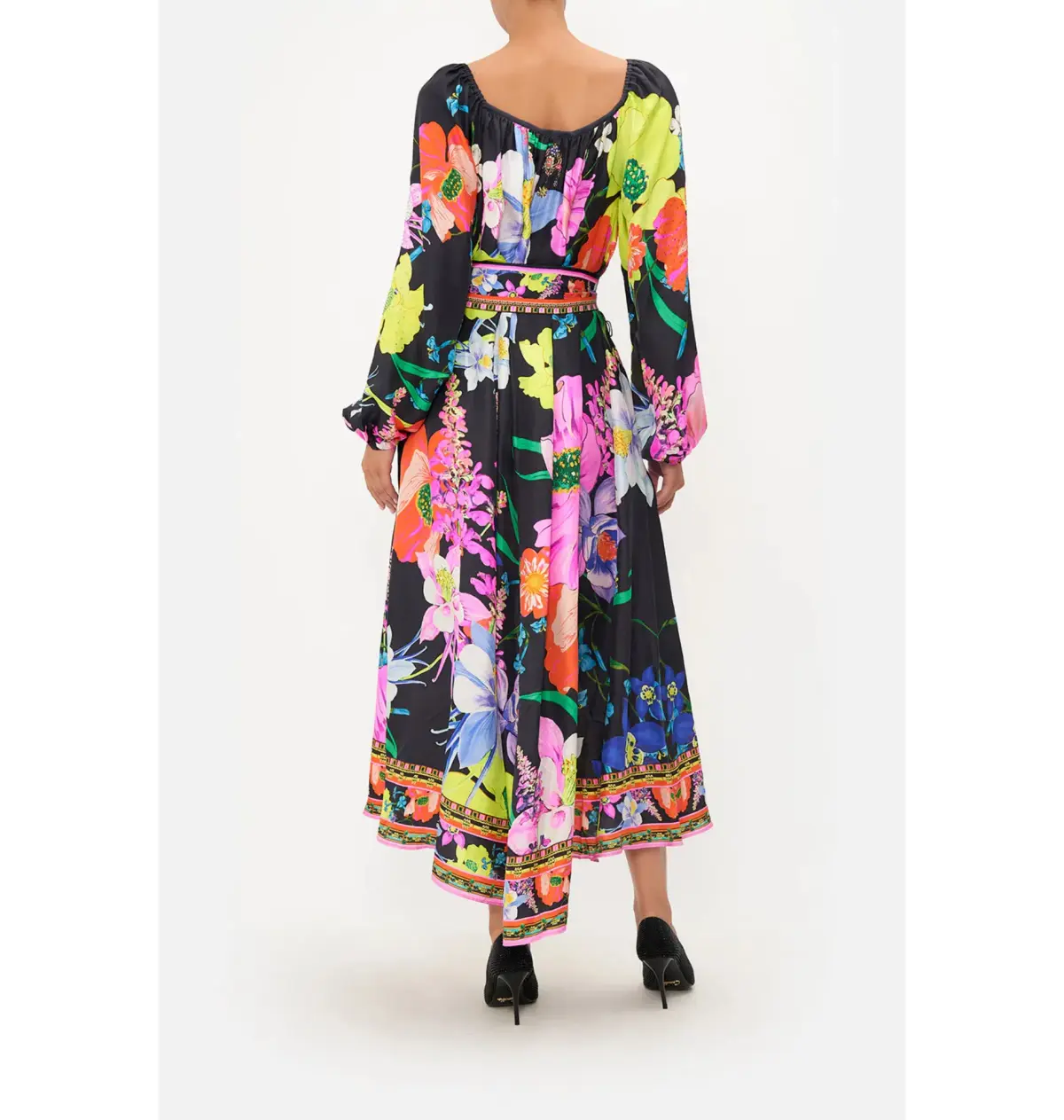 Camilla Gathered Flared Dress Away with the Fairies Print Size Medium / AU 12 - Image 3