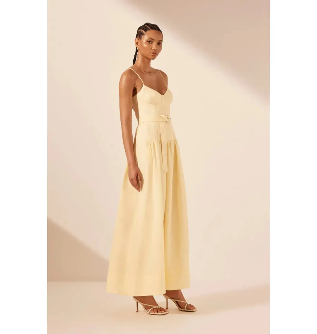 Shona Joy Limon Panelled Bustier Maxi Dress in Lemonade Size AU 12 - Image 3