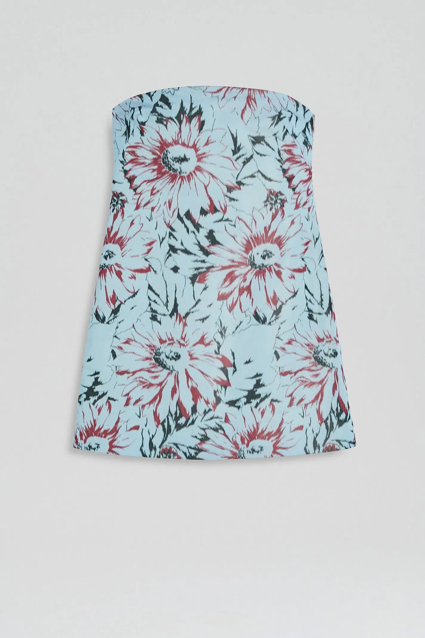 Scanlan Theodore Taffeta Mini Dress Ice Blue Size 8 - Image 5