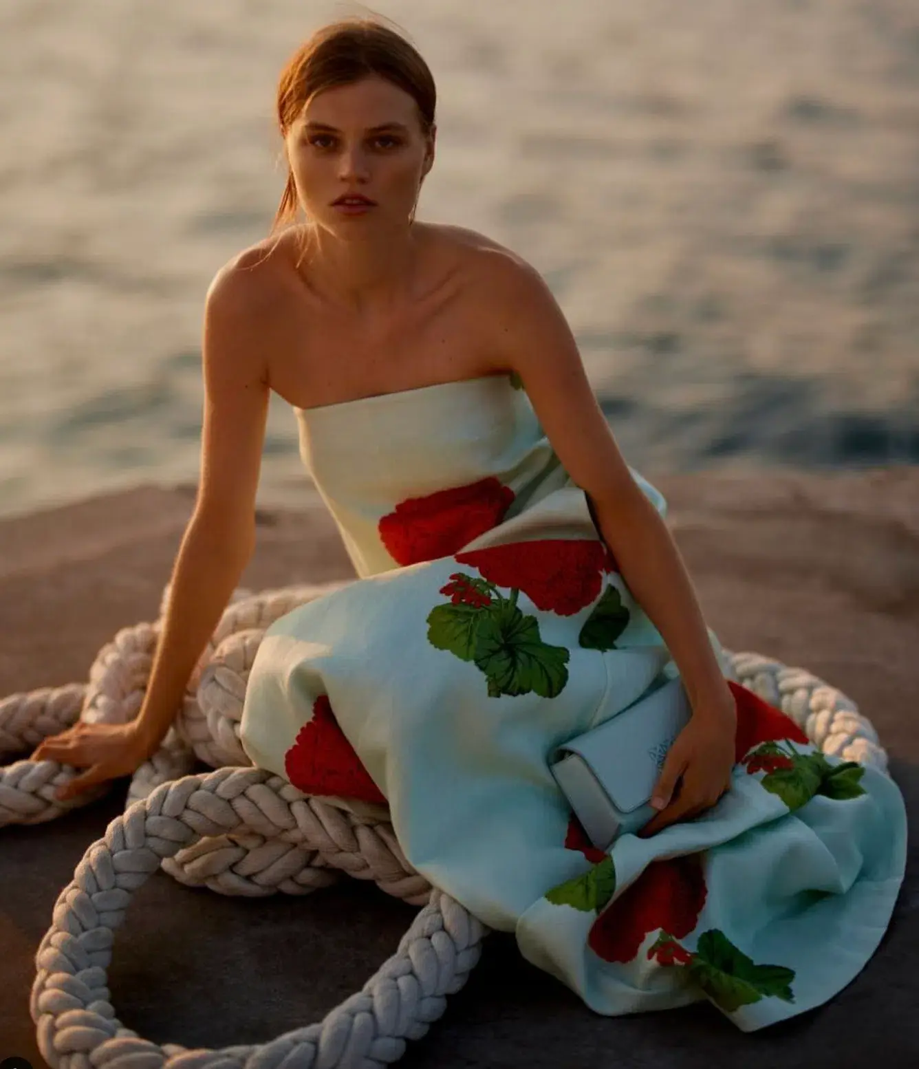 Oroton Posie Geranium Gown Sea Spray Size 6 - Image 12